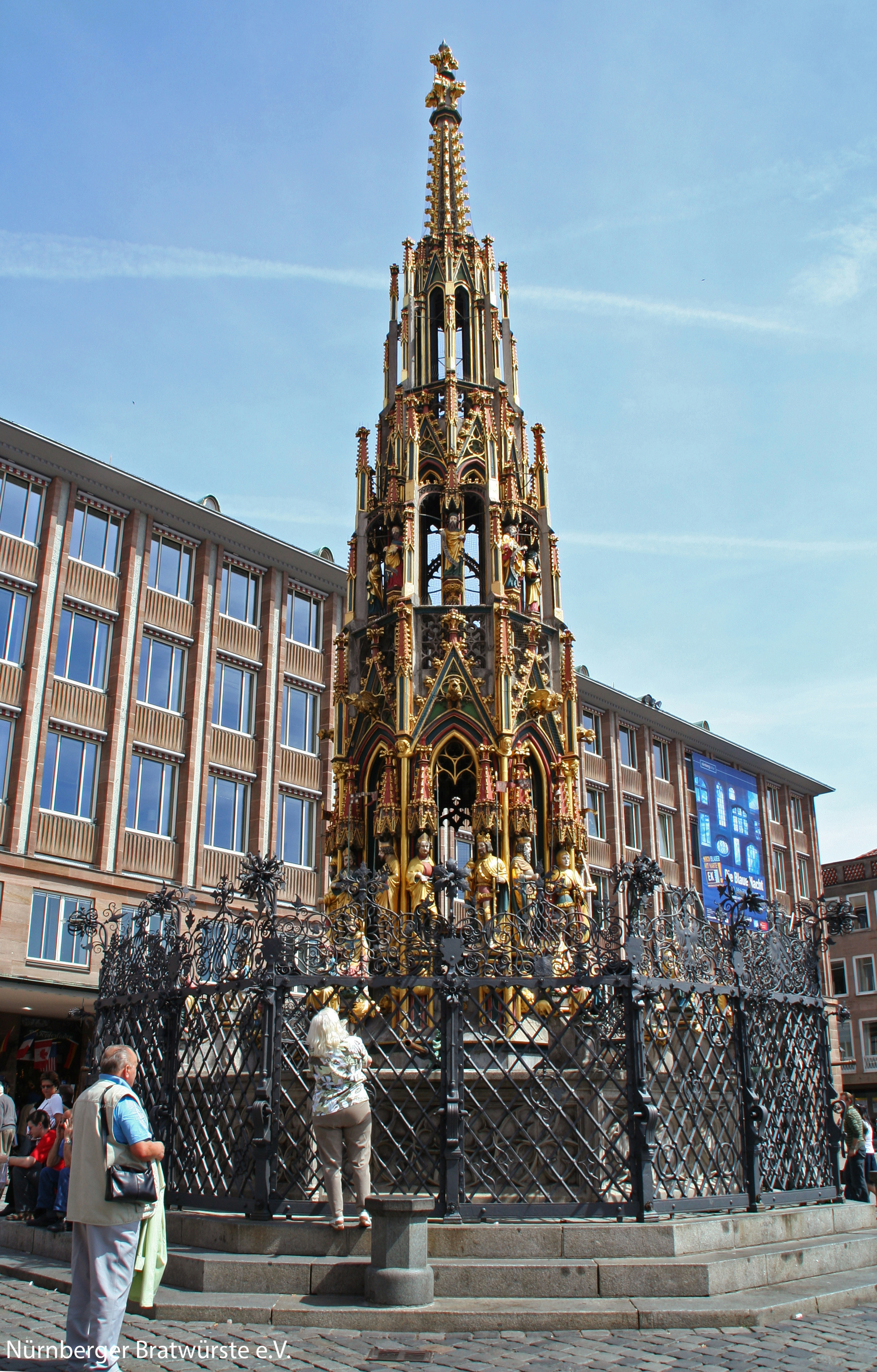 Stadtansicht Nürnberg Brunnen