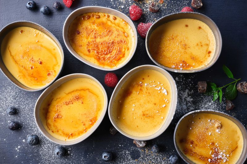 BAYERISCH BLOCKMALZ G.G.A. Crème brûlée mit Ziegenfrischkäse